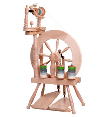 Traveller Spinning Wheel Double Treadle Double Drive Lacquered