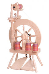 Traveller Spinning Wheel Double Treadle Double Drive Lacquered