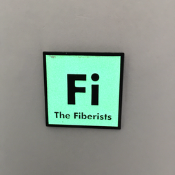 1.25" Fiberists Pin Glow-In-The-Dark White